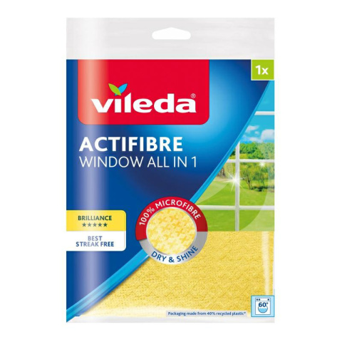 Vileda Ścierka Actifibre Window 1szt Żółta 171800 DE