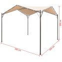VidaXL Altana/namiot ogrodowy, 3x3 m, stal, beżowy