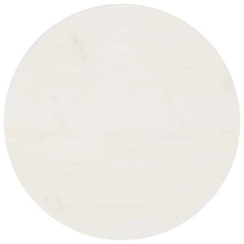 Blat stołu, biały, Ø50x2,5 cm, lite drewno sosnowe Lumarko!