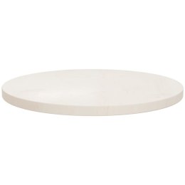 VidaXL Blat stołu, biały, Ø50x2,5 cm, lite drewno sosnowe