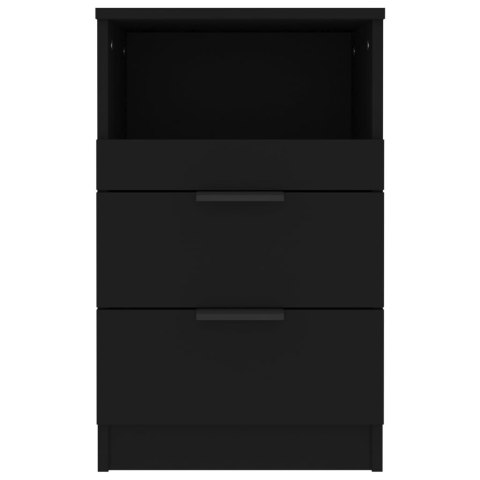 VidaXL Szafki nocne, 2 szt., czarne, materiał drewnopochodny