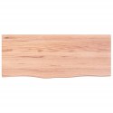 VidaXL Półka, jasnobrązowa, 100x40x4cm, lakierowane lite drewno dębowe