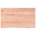 Półka, jasnobrązowa, 100x60x2cm, lakierowane lite drewno dębowe Lumarko!