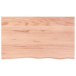 Półka, jasnobrązowa, 100x60x2cm, lakierowane lite drewno dębowe Lumarko!