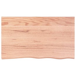Półka, jasnobrązowa, 100x60x4cm, lakierowane lite drewno dębowe Lumarko!