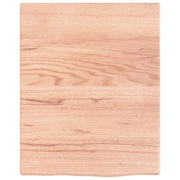 VidaXL Półka, jasnobrązowa, 40x50x2 cm, lakierowane lite drewno dębowe