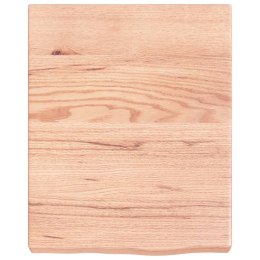 VidaXL Półka, jasnobrązowa, 40x50x6 cm, lakierowane lite drewno dębowe