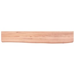 VidaXL Półka, jasnobrązowa, 60x10x6 cm, lakierowane lite drewno dębowe