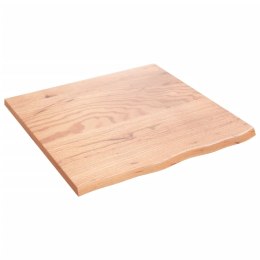 VidaXL Półka, jasnobrązowa, 60x60x2 cm, lakierowane lite drewno dębowe