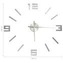 Zegar ścienny 3D, nowoczesny design, srebrny, 100 cm, XXL Lumarko!