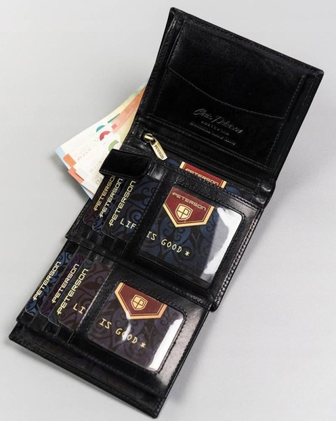 Duży portfel męski bez zapięcia — Peterson Lumarko!