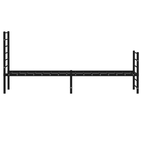 Metalowa rama łóżka z wezgłowiem i zanóżkiem, czarna, 90x200 cm Lumarko!