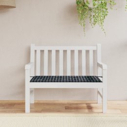 VidaXL Poduszka na ławkę ogrodową, czarna krata, 120x50x3 cm