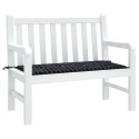 Poduszka na ławkę ogrodową, czarna krata, 120x50x3 cm Lumarko!