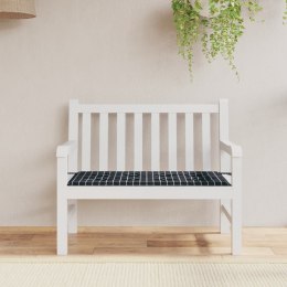 VidaXL Poduszka na ławkę ogrodową, czarna w kratę, 100x50x3 cm