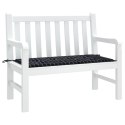 Poduszka na ławkę ogrodową, czarna w kratę, 100x50x3 cm Lumarko!