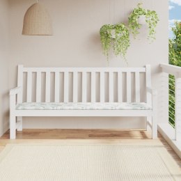 VidaXL Poduszka na ławkę ogrodową, wzór w liście, 200x50x3 cm, tkanina