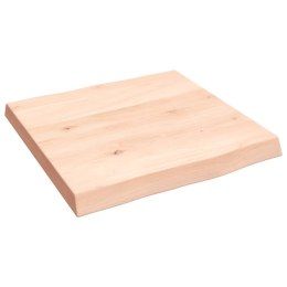VidaXL Blat biurka, 40x40x4 cm, surowe lite drewno dębowe
