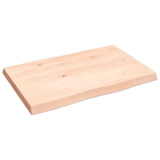 Blat biurka, 60x40x4 cm, surowe lite drewno dębowe Lumarko!