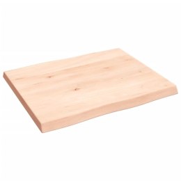 VidaXL Blat biurka, 60x50x4 cm, surowe lite drewno dębowe