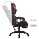 VidaXL Fotel dla gracza z RGB LED, czerwono-czarny, sztuczna skóra