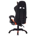 Fotel dla gracza z RGB LED, pomarańczowo-czarny, sztuczna skóra Lumarko!