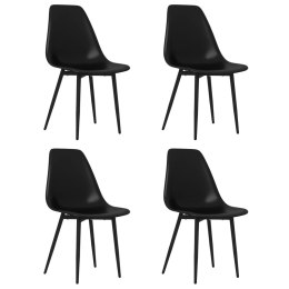 Krzesła stołowe, 4 szt., czarne, PP Lumarko!