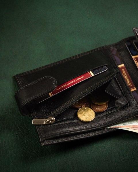 Duży, skórzany portfel męski na karty — Peterson Lumarko!
