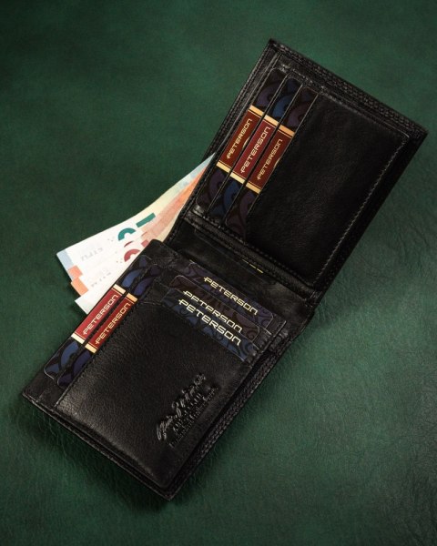 Składany portfel męski ze skóry naturalnej — Peterson Lumarko!