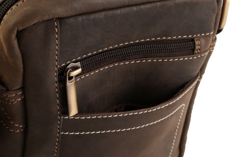 Skórzana torba męska z długim paskiem na ramię — Always Wild Lumarko!