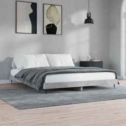 VidaXL Rama łóżka, szarość betonu, 160x200 cm, materiał drewnopochodny