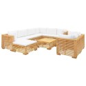 10-cz. zestaw wypoczynkowy do ogrodu, poduszki, drewno tekowe Lumarko!