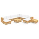 VidaXL 12-cz. zestaw wypoczynkowy do ogrodu, poduszki, drewno tekowe