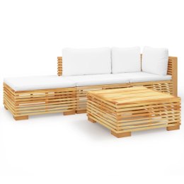 4-cz. zestaw wypoczynkowy do ogrodu, poduszki, drewno tekowe Lumarko!
