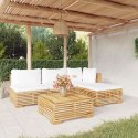 VidaXL 5-cz. zestaw wypoczynkowy do ogrodu, poduszki, drewno tekowe