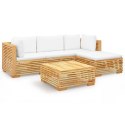 5-cz. zestaw wypoczynkowy do ogrodu, poduszki, drewno tekowe Lumarko!