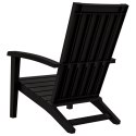 VidaXL Krzesła ogrodowe Adirondack, 2 szt., czarne, polipropylen