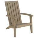 VidaXL Krzesła ogrodowe Adirondack, 2 szt., jasnobrązowe, polipropylen