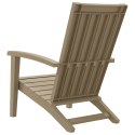 VidaXL Krzesło ogrodowe Adirondack, jasnobrązowe, polipropylen