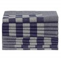 VidaXL Ręczniki kuchenne, 50 szt., niebiesko-białe, 50x70 cm, bawełna