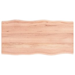 VidaXL Blat do biurka, jasnobrązowy, 100x50x2 cm, lite drewno dębowe