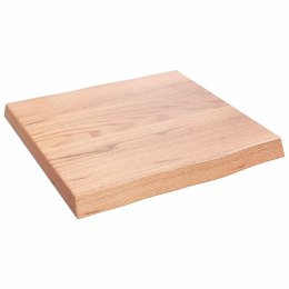 VidaXL Blat do biurka, jasnobrązowy, 40x40x4 cm, lite drewno dębowe
