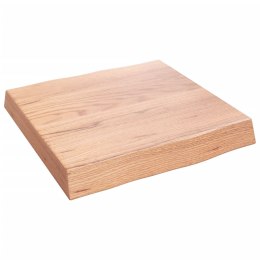 VidaXL Blat do biurka, jasnobrązowy, 40x40x6 cm, lite drewno dębowe