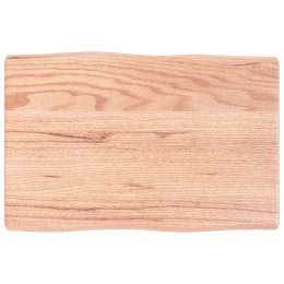 VidaXL Blat do biurka, jasnobrązowy, 60x40x4 cm, lite drewno dębowe
