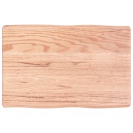 VidaXL Blat do biurka, jasnobrązowy, 60x40x6 cm, lite drewno dębowe