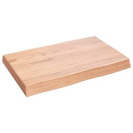 VidaXL Blat do biurka, jasnobrązowy, 60x40x6 cm, lite drewno dębowe