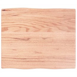 VidaXL Blat do biurka, jasnobrązowy, 60x50x2 cm, lite drewno dębowe