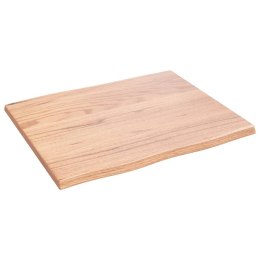 Blat do biurka, jasnobrązowy, 60x50x2 cm, lite drewno dębowe Lumarko!