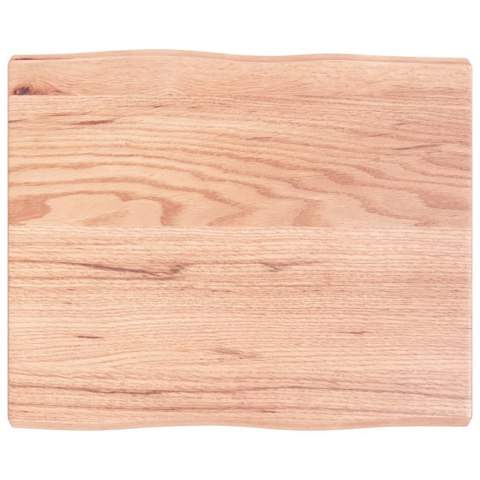 Blat do biurka, jasnobrązowy, 60x50x4 cm, lite drewno dębowe Lumarko!