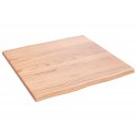 VidaXL Blat do biurka, jasnobrązowy, 60x60x2 cm, lite drewno dębowe